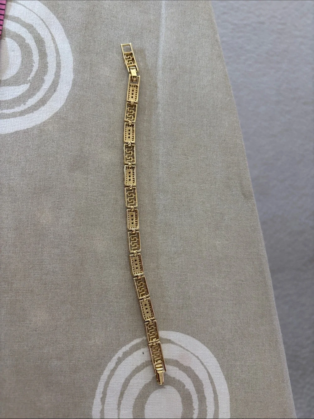 Gold-Tone Crystal Link Bracelet